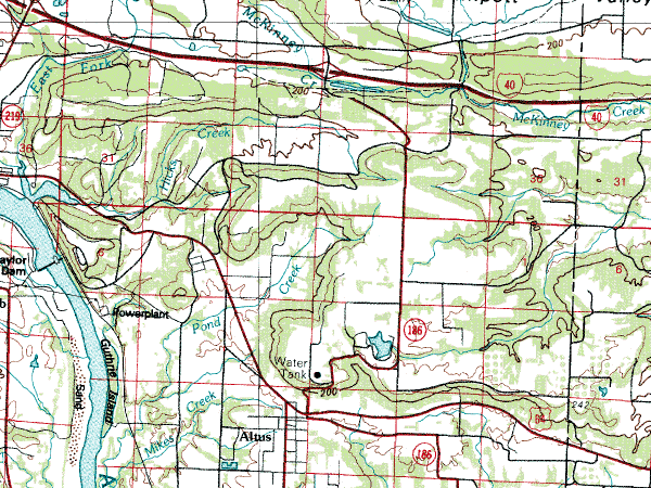 Ozark Topo Map